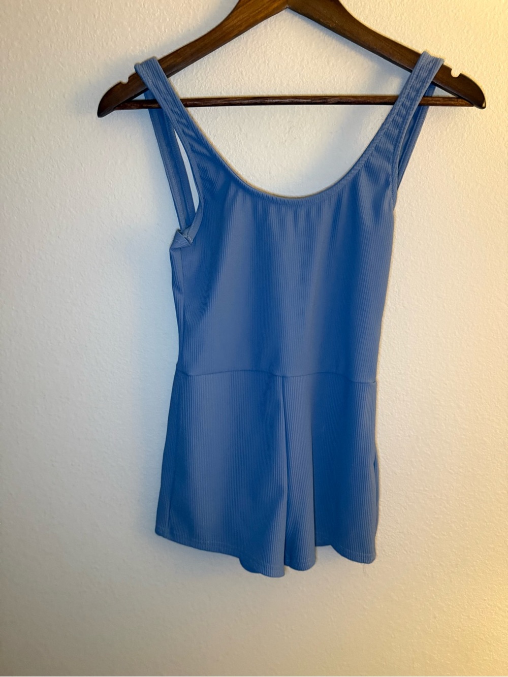 Edikted - Blue Women's Ribbed Tank Romper - Picture 2 of 7